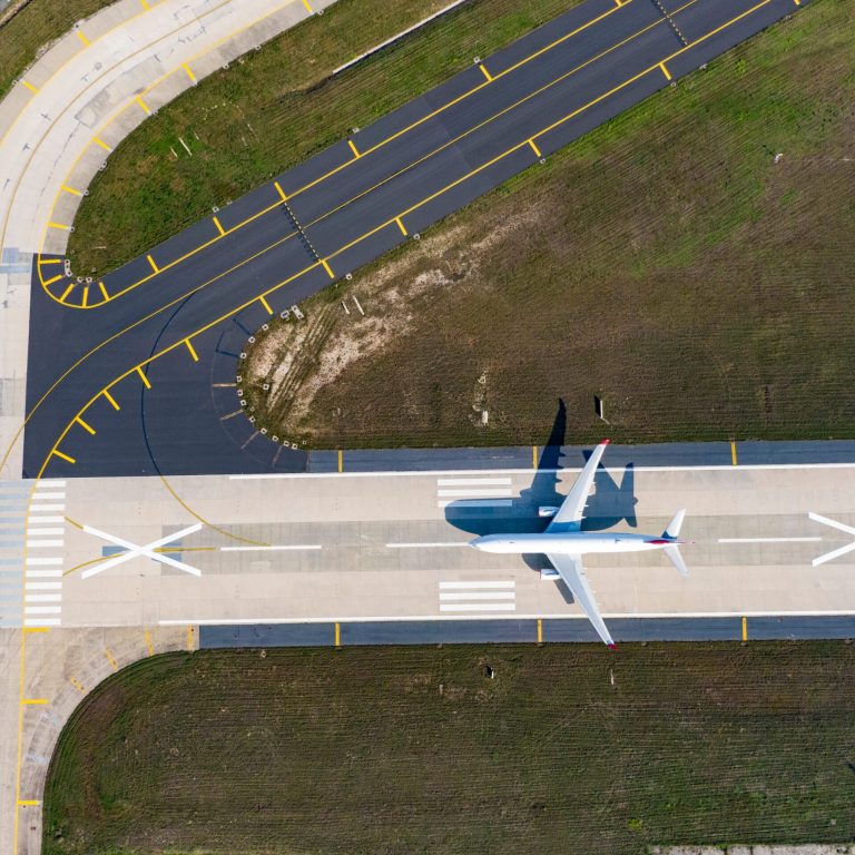 Aerial,View,Of,An,Airport.,Aerial,View,Of,Airport,Terminal
